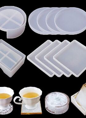 10Pcs Silicone Coaster Molds for Resin Casting Epoxy Resin