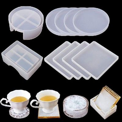 10Pcs Silicone Coaster Molds for Resin Casting Epoxy Resin