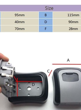 Door Lock with 4 Digit Combination Password Zinc Alloy caja