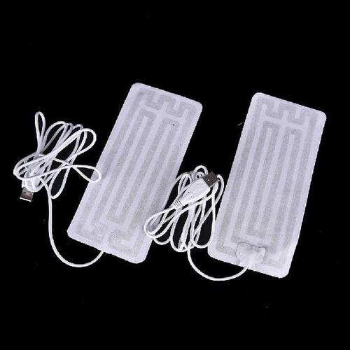 1Pair 5V USB Heated Socks Carbon Fiber Pads Electric Heated