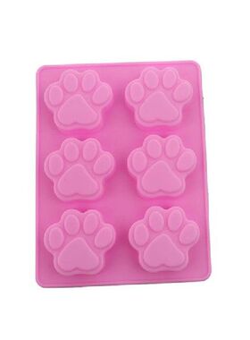 Silicone Mold Lovely Dog Paw Pattern Ice Cube Soap Fondant