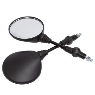 Motorcycle Black Universal 10mm Side Mirror Rearview Mirror