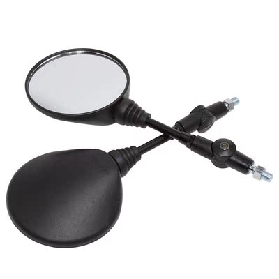 Motorcycle Black Universal 10mm Side Mirror Rearview Mirror