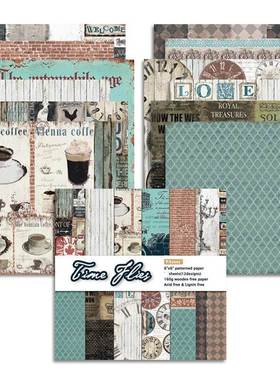 KLJUYP 12 Sheets Time Flies Scrapbooking Pads Paper Origami