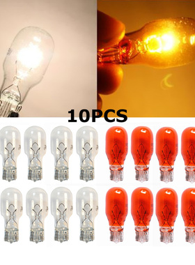 10pcs Clear Glass Amber White T15 W16W Halogen Lamp Bulbs 12
