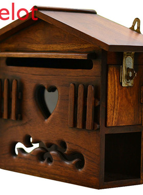 Villa Solid Wood Letter Box Opinion Report Box Pastoral
