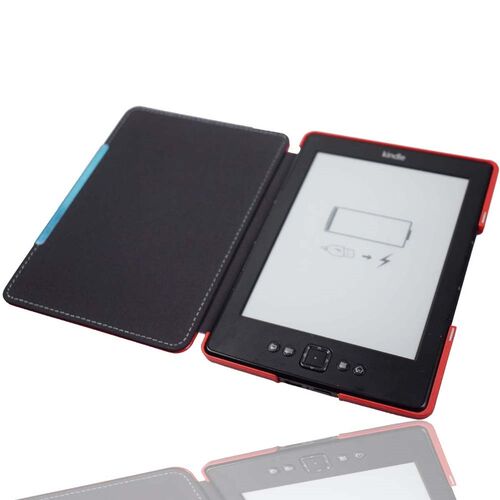 D01100 Magnet Closured Leather Cover Case For Amazon Kinlde