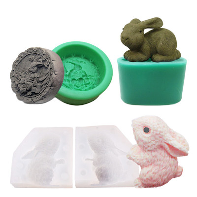 3D Rabbit Easter Rabbit Silicone Fondant Mold Fondant Cake