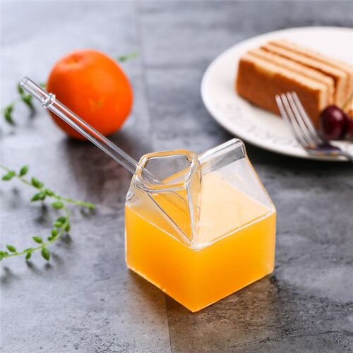 1 piece 250ML Half Pint Milk Carton Style Creative Mini Crea