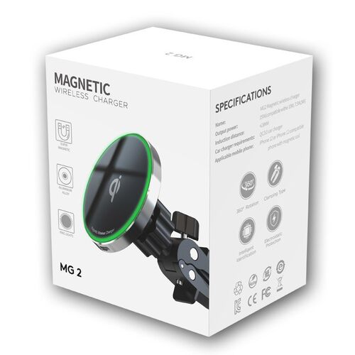 15W Qi Magnetic Wireless Car Charger Phone Holder for IPhone