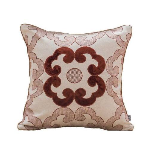45x45cm  retro luxury embroidered cushion cover brown red