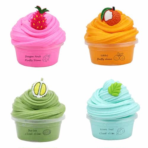 60ml Fluffy Butter Slime fruit Slime Super Soft Stretchy and