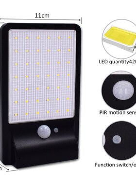 500 Lus Outdoor Led Solar Light 42 Leds Outdoor Motion Senso