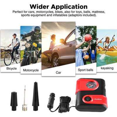 Mini Inflator Tire Pressure Tester Pump Electric Portable Ca