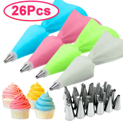 Juego de bolsas de pastelería de silicona para co