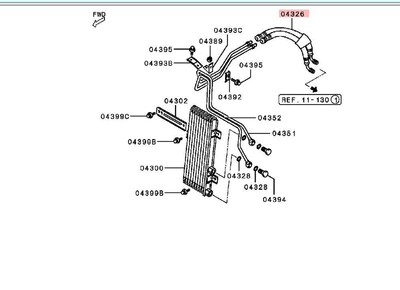 Engine Oil Cooler Feed & Return Hose For Mitsubishi PAJE