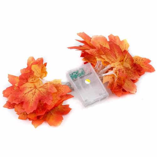 Led-String-Lights Garland Thanksgiving-Decorations Leaf Chri