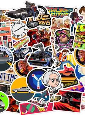 50Pcs Movie Back To The Future ers Pack On The Laptop Fridg