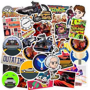 50Pcs Movie Back To The Future ers Pack On The Laptop Fridg