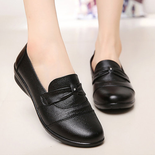 Women's shoes black shoes women flats leisure round