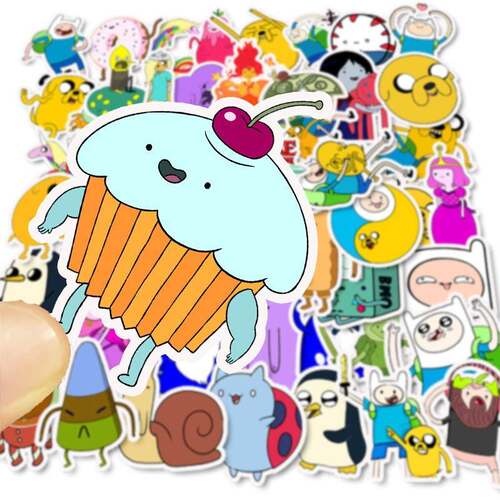 50pcs Cartoon Adventure Time Waterproof Girl Stickers Skate