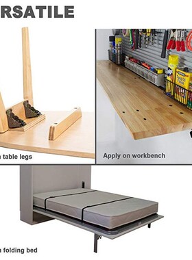 2pcs 90 Degree Folding Hinge Table Legs Brackets Fold Feet F