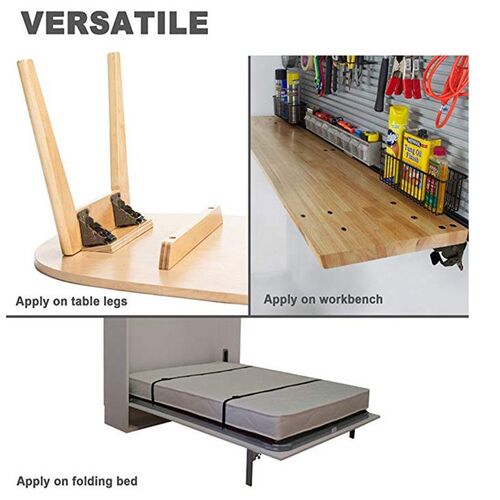 2pcs 90 Degree Folding Hinge Table Legs Brackets Fold Feet F