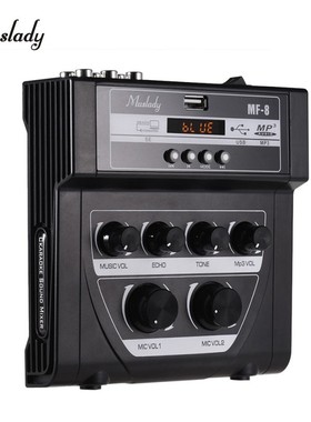 Muslady MF 8 Mini Karaoke Sound Mixer Stereo Echo Mixers Du