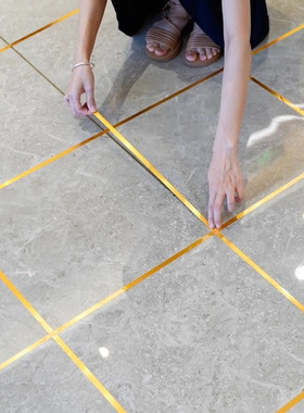 50m 1roll Ceramic Tile Mildewproof Gap Tape Decor Gold