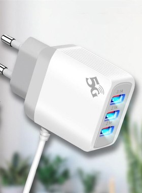 Multiple 3 Ports USB Charger 5V 3.1A USB Wall Power Adapter