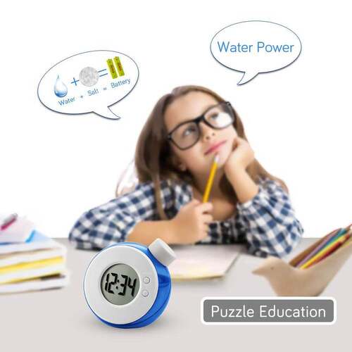Creative Water Powered Clock Child Desk Table Clock Smart Wa