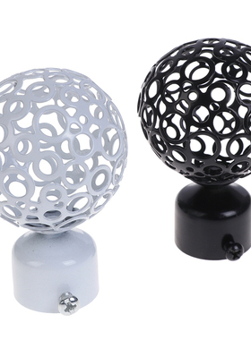 2Pcs 22mm 28mm Dia Drapery Curtain Rods Iron Ends Caps