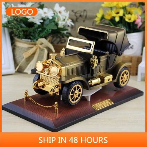 Classic car music box creative walking retro car model