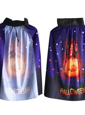 Halloween makeup pumpkin cloak ghost pattern death cloak NEW