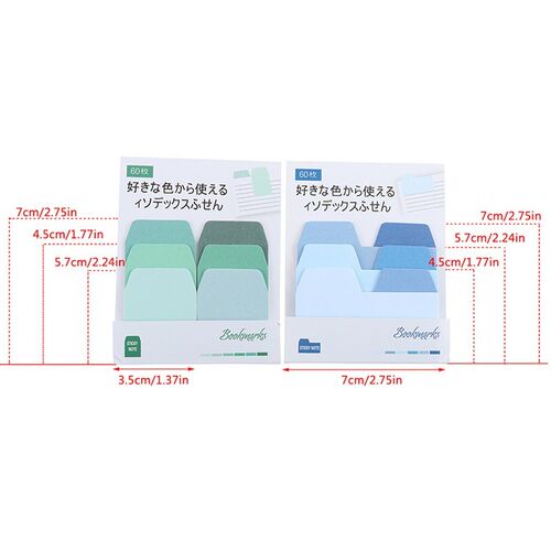 60 Blank Notes Pack Index Divider Sticky Notes Paper Tabs Of