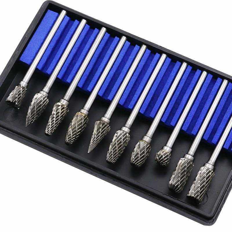 new 10pc 1/8" shank tungsten carbide milling cutter rot