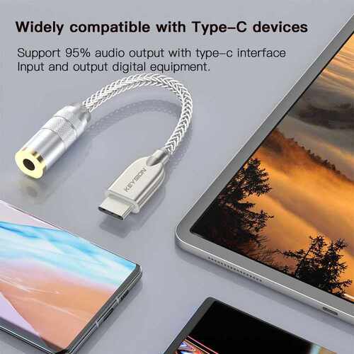DAC Earphone Lossless Music Decoder USB Type C to 3.5mm/2.5m