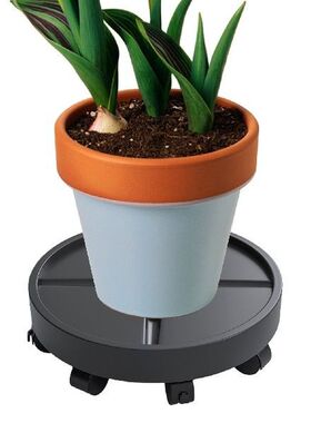 Planter Caddy With Wheels Plant Tray Rolling Plant Stand