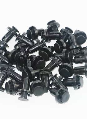 100Pcs Diameter 10mm Black Plastic Rivets Clips Auto Vehicle