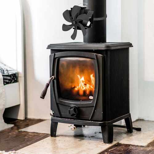 4/5/6 Blade Fireplace Fan Heat Powered Stove Fan Log Wood Bu