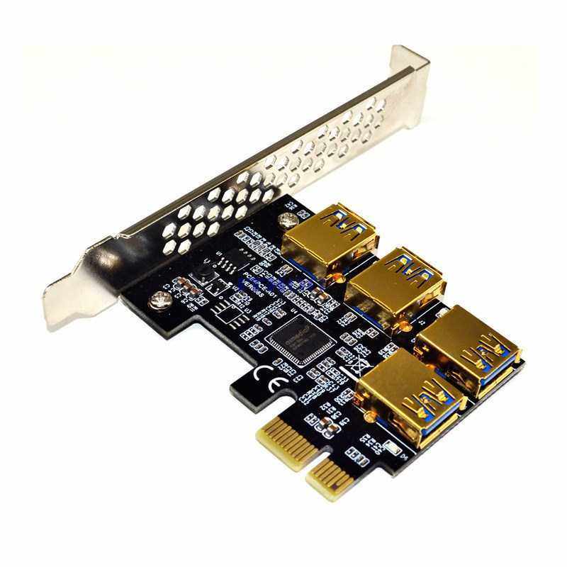 pci-e pcie riser card 1 to 4 usb3.0 adapter card multiplier