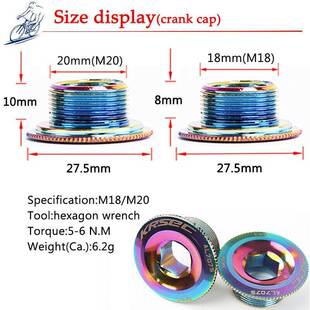 MTB Crank Cover M15/M18/M20 Crankset Screw Cap Aluminum Cran