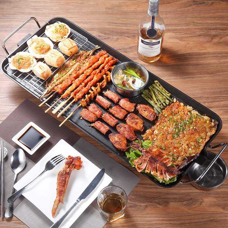 1500w electric bbq grill ovens korean home ultra-thick non-s