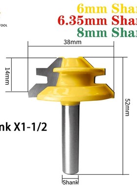 1Pc 45 Degree Lock Miter Router Bit Woodworking Tenon Millin
