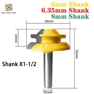 1Pc 45 Degree Lock Miter Router Bit Woodworking Tenon Millin