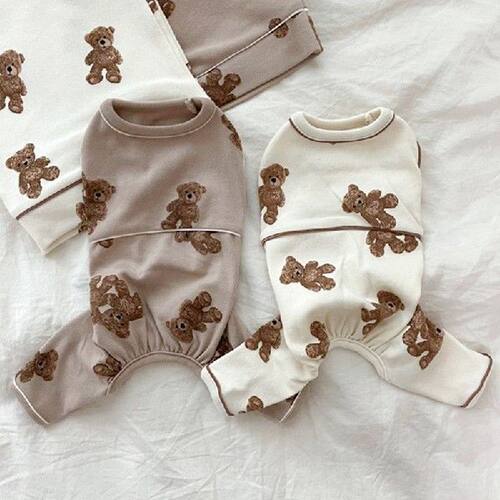 Cute Pet Casual Wear Bear Pattern Puppy Cat Dog Clothes