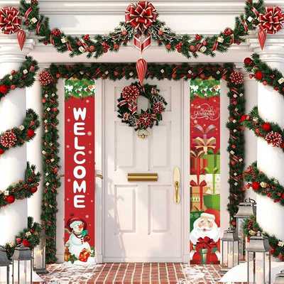 Christmas Hanging Door Banner Christmas Decorations For Home