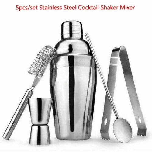 Stainless Steel Cocktail Shaker Mixer Drink Bartender