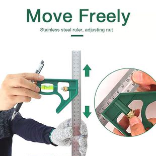 1PC 300MM Professional Carpenter Tools Combination Square Ru