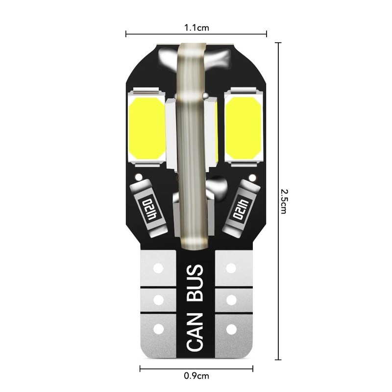 10pcs T10 W5W Led Car Light 8SMD 5730 147 152 LED Replacemen-封面